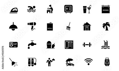 Hotel and Restaurant Vector Icons 2