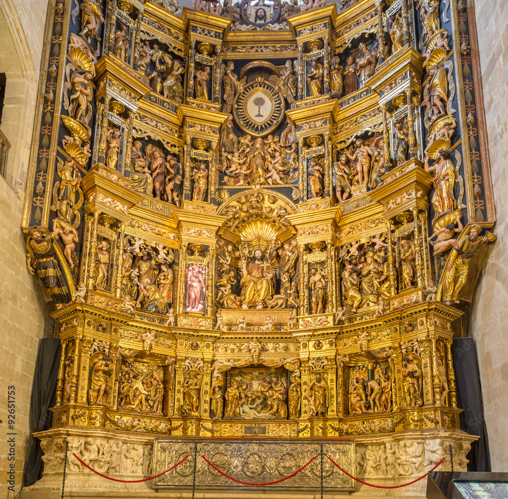 Altar of the cathedral in Santa Domingo de la Calzada on the Camino de Santiago