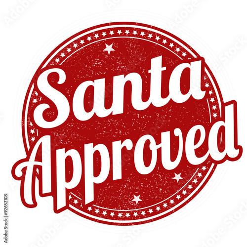 Santa approved stamp