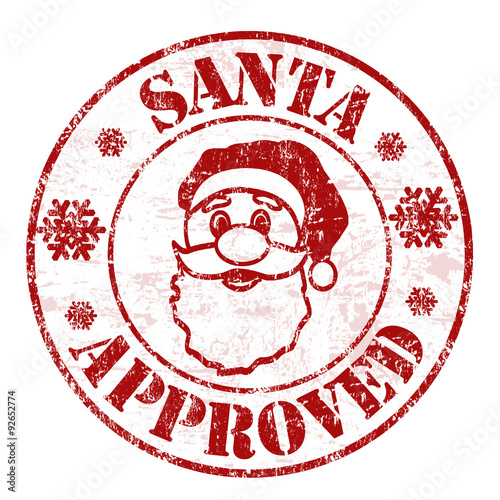 Santa approved stamp