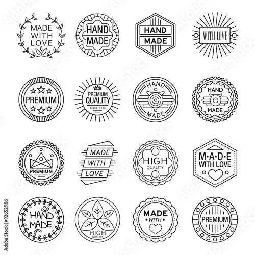 Handmade Emblems Linear Set 