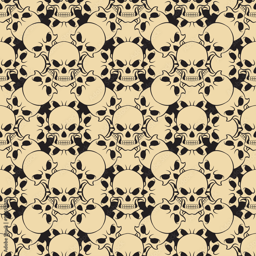 Seamless pattern with skulls Seamless pattern with skulls