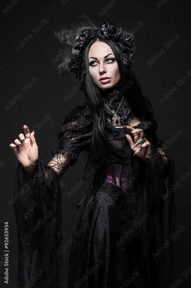 Victorian Gothic Fashion Stock Photo - Download Image Now - Gothic