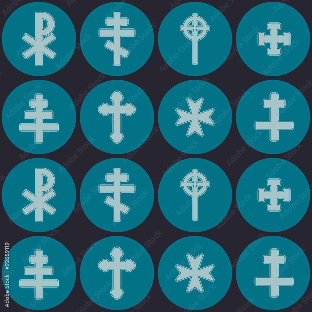 Obraz premium Seamless background with different crosses for your design