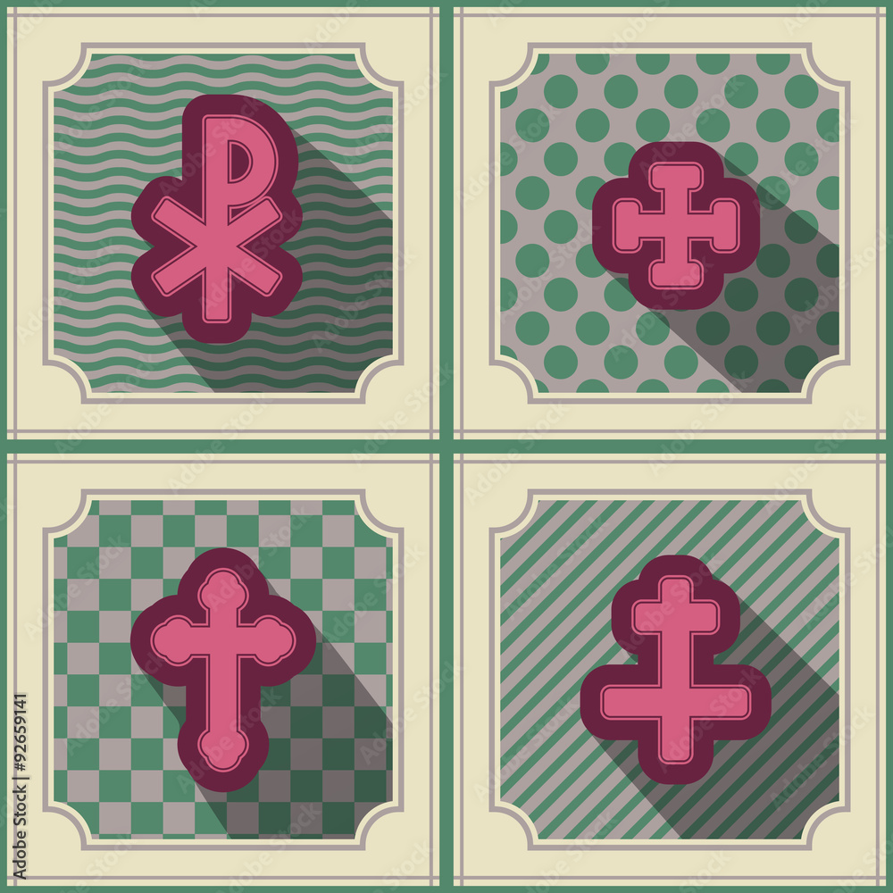 Obraz premium Seamless background with different crosses for your design