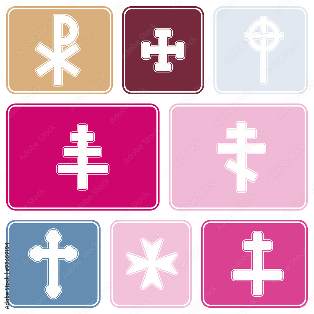Obraz premium Seamless background with different crosses for your design