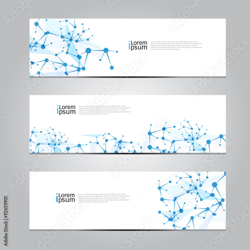 Vector design Banner network technology medical background. 