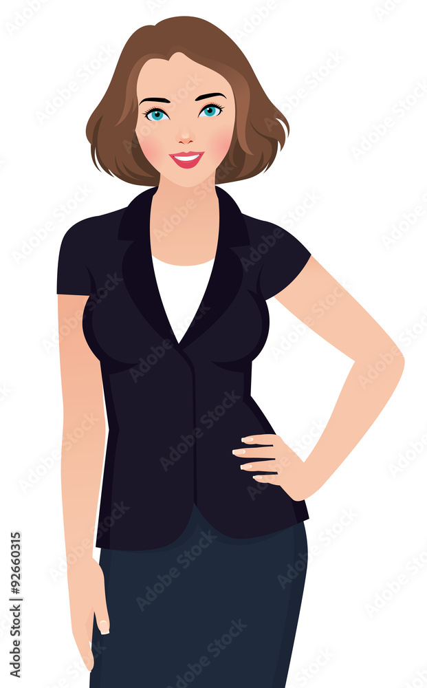 Young business woman isolated on white background Young business woman isolated on white background