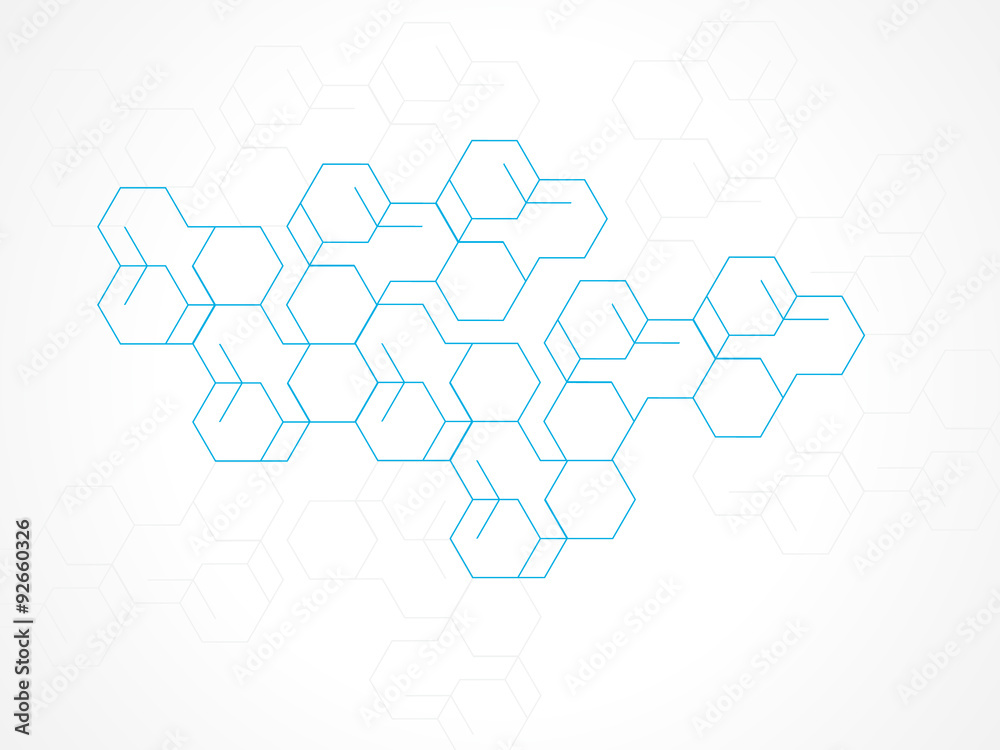 Obraz premium Vector design abstract background hexagon.