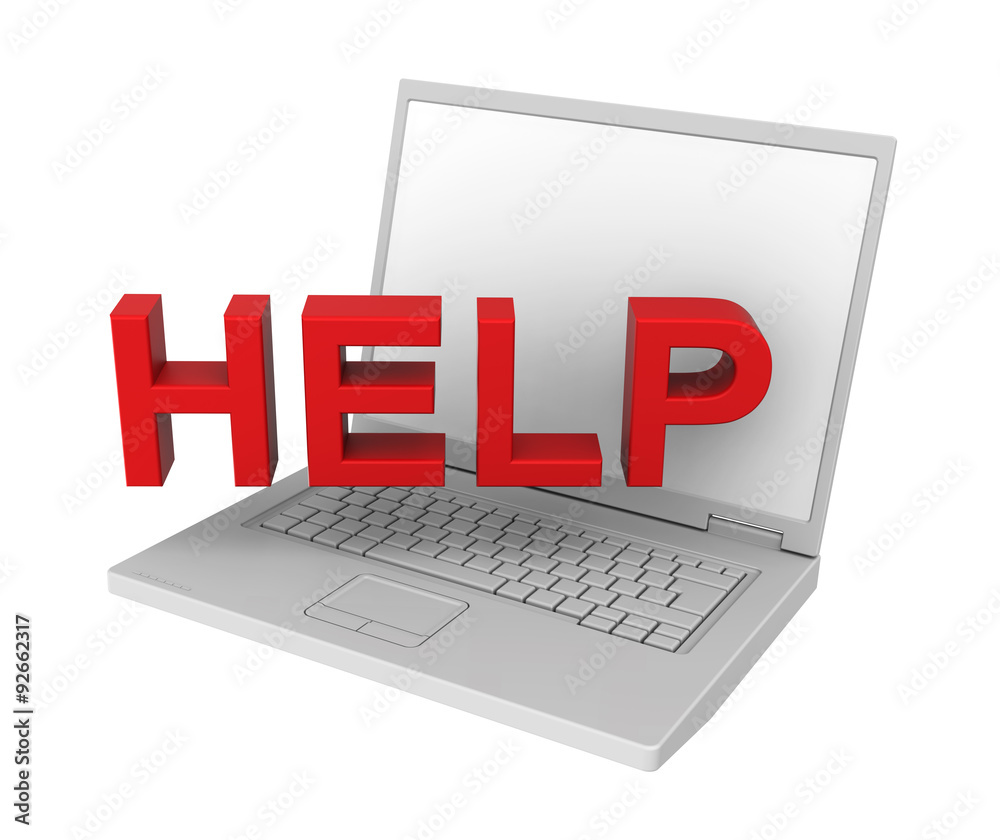 The concept help you use your computer. Computer generated 3D rendering. The concept help you use your computer. Computer generated 3D rendering.