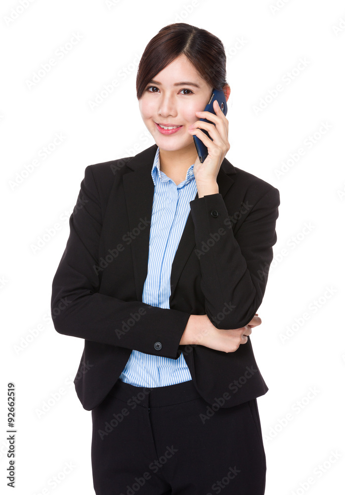 Young businesswoman chat on the cellphone Young businesswoman chat on the cellphone