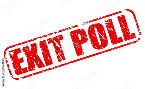 EXIT POLL red stamp text