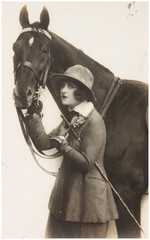 portrait of woman with horse.