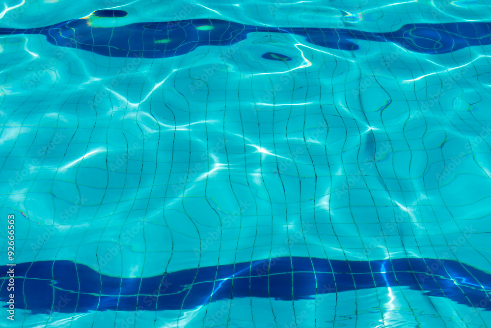 Blue ripple water in swimming pool