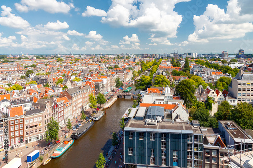 Photography View of Amsterdam from a height.