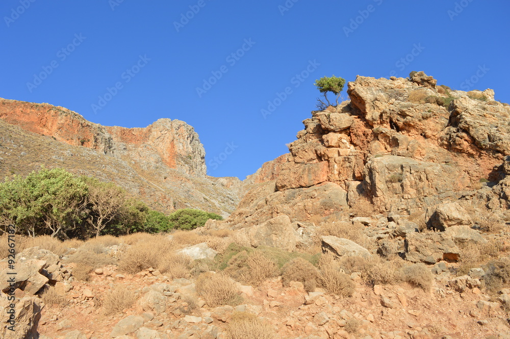 Montagnes entre Kissamos et la plage de Balos
