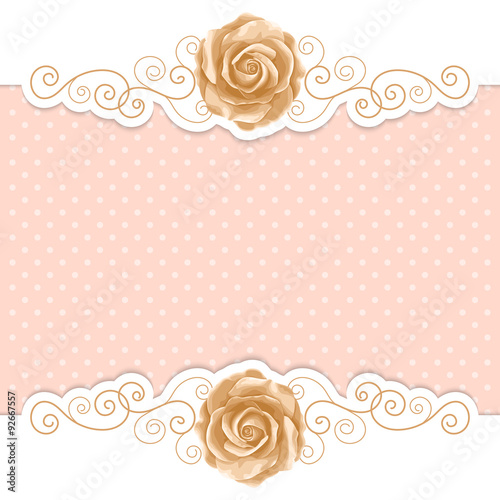 Retro background with roses