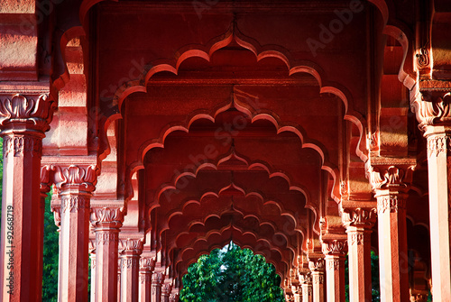 Arcade at the Red Fort, Delhi, India photo