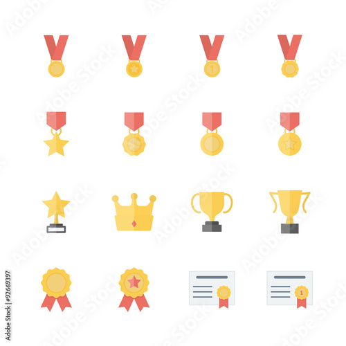 award icons set