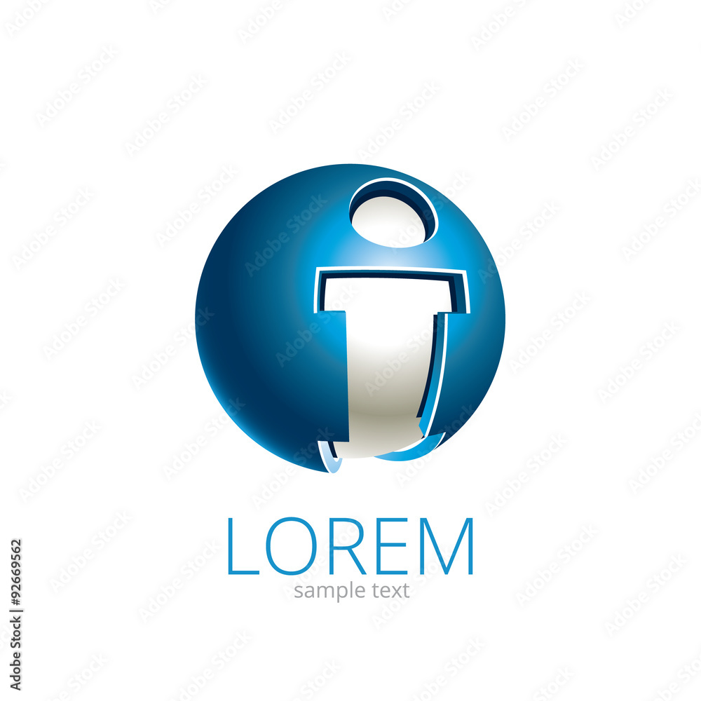 Abstract Vector Design Element - Metal I sphere logo template Abstract Vector Design Element - Metal I sphere logo template