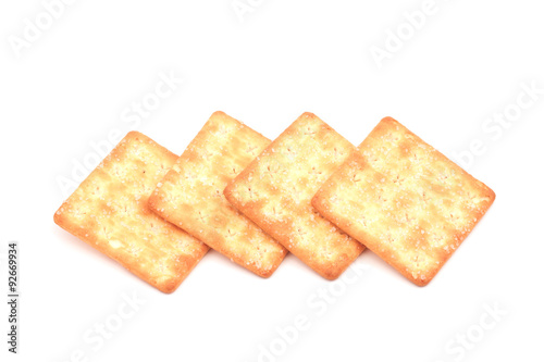 Crackers isolated on white background.