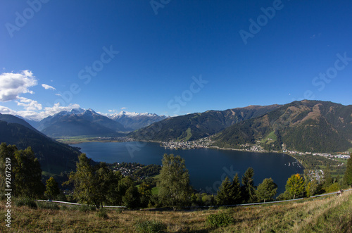 View From Mitterberg To Zell Am See Lake Zell & Kitzsteinhorn