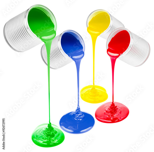 poured from cans colorful l...