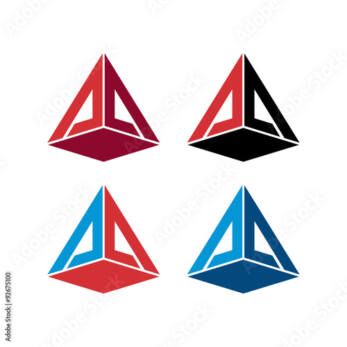 Pyramid A AA Logo Icon Template