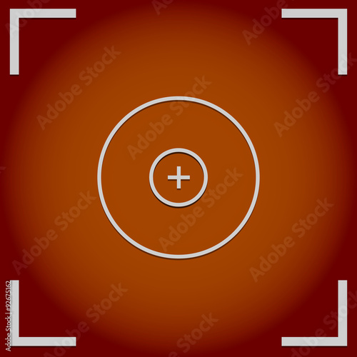 Camera, viewfinder background with cross hair, target mark.