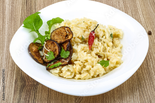 Risotto with eggplant