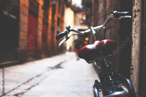  Bike in the streets of Barcelona #92676565