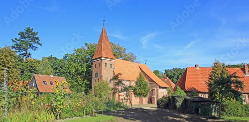 Schilderij op canvas St. Nicolaihof in Bardowick (Niedersachsen)
