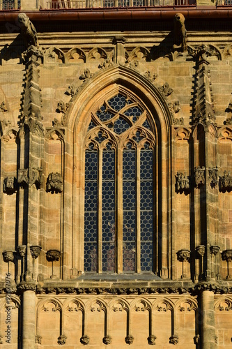 Architectural detail in the historical town of Bamberg, Bavaria, region Upper Franconia, Germany