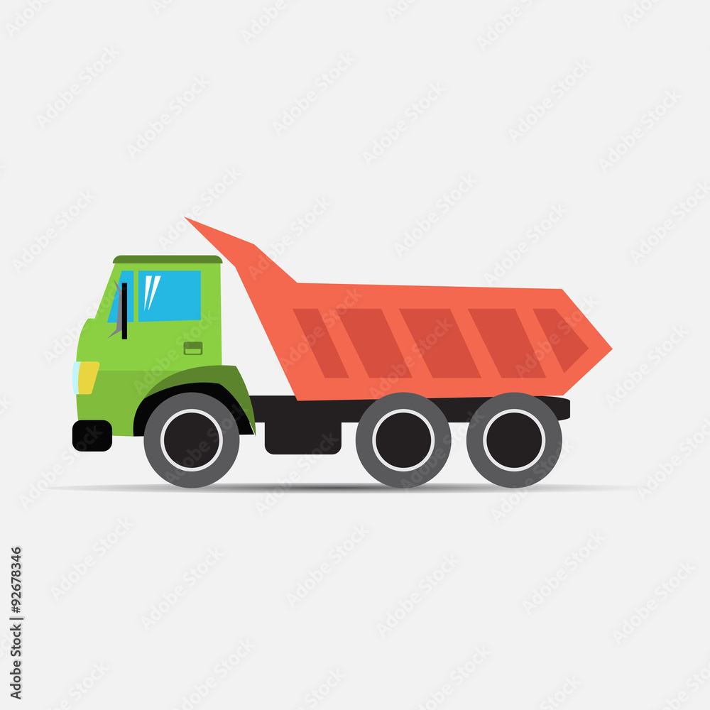 Сolor truck. Icon. Vector. Сolor truck. Icon. Vector.