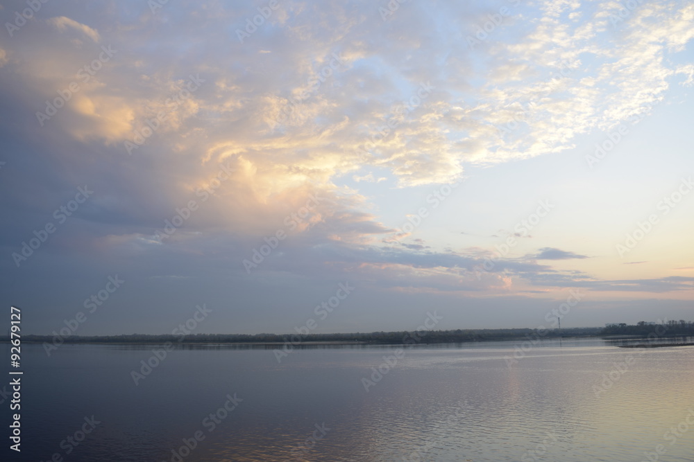 Obraz premium вечер у реки