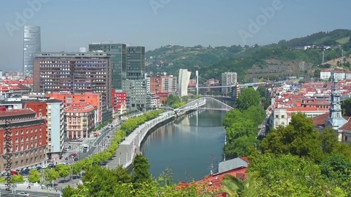 View of Bilbao in a sunny summer day