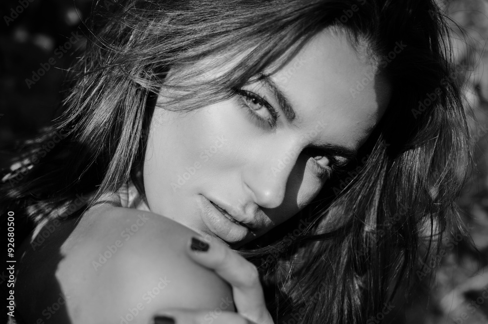 Closeup picture of sexy young pretty lady having fun sensually Closeup picture of sexy young pretty lady having fun sensually