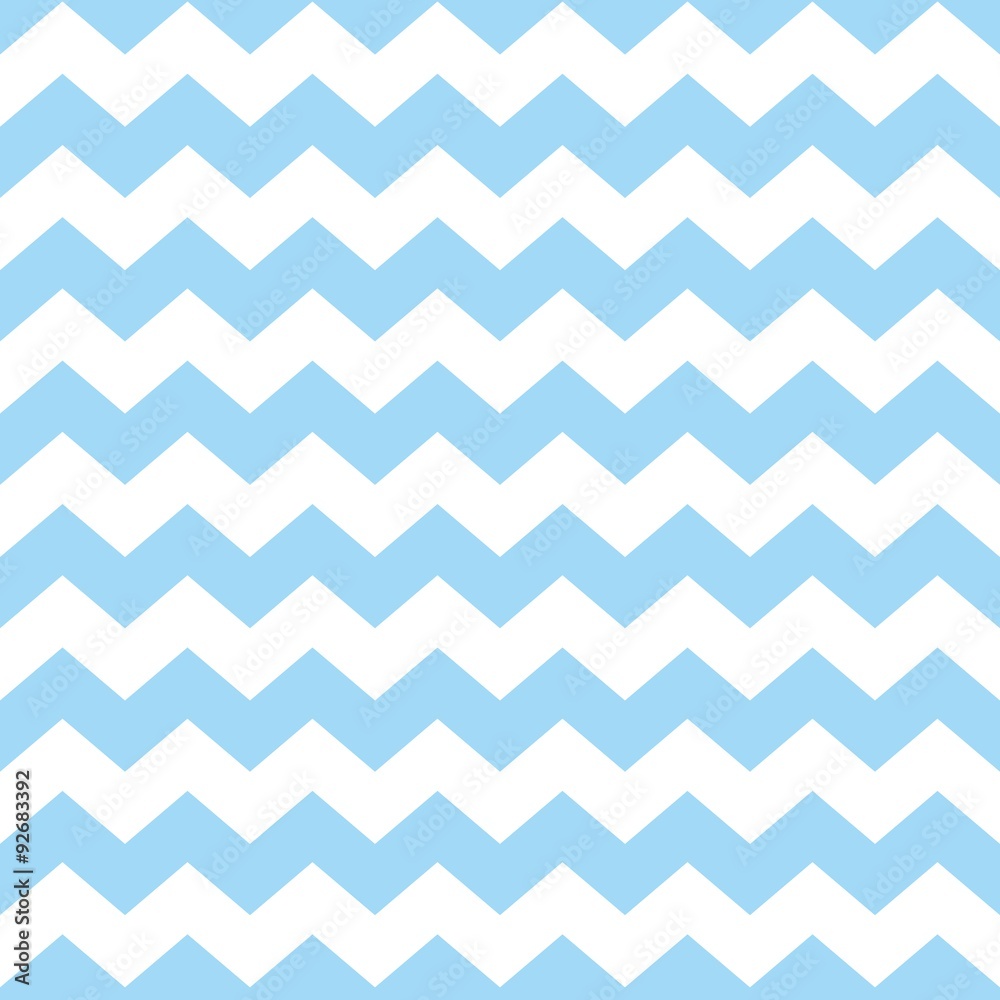 Tile chevron vector pattern with pastel blue and white zig zag background Tile chevron vector pattern with pastel blue and white zig zag background