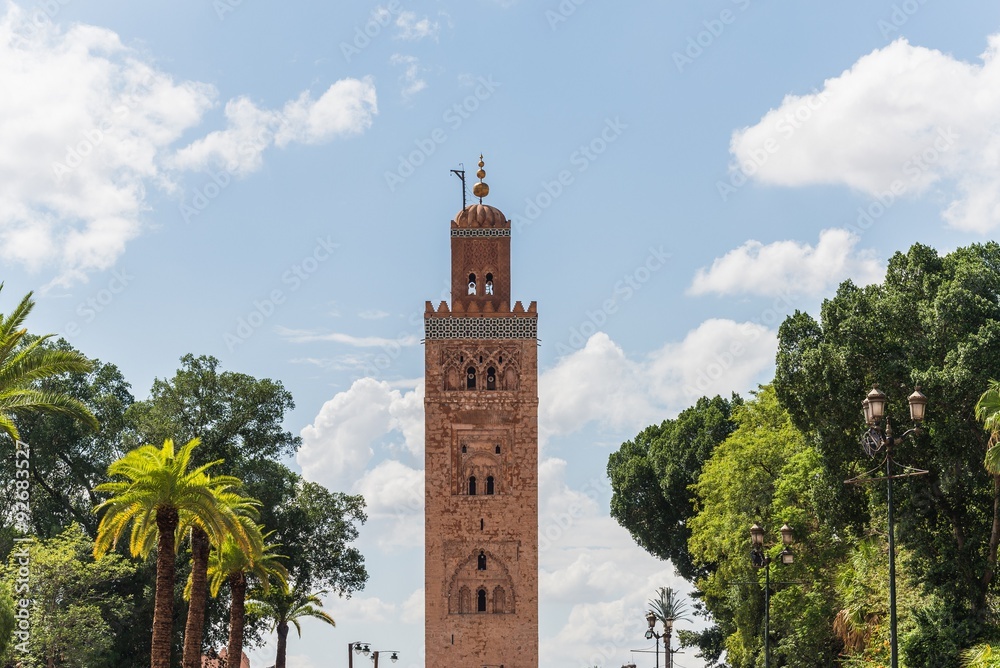 the minaret in marrakesh