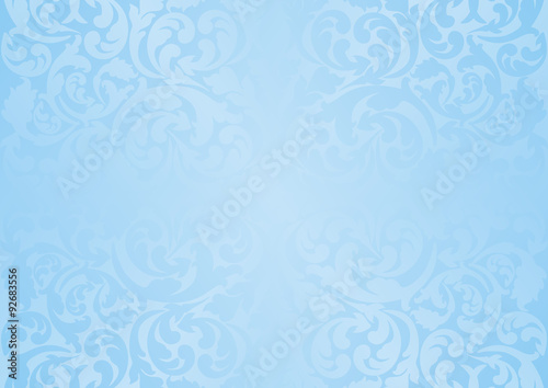 blue background with vintage pattern