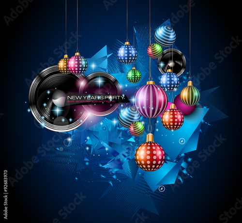 Christmas Party Flyer for music night events, club poster