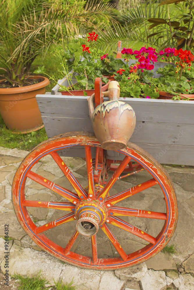 Antique cart wheel 