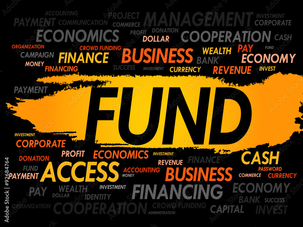 FUND word cloud, business concept