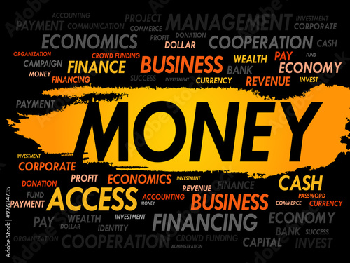 MONEY word cloud, business concept