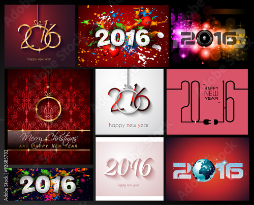 2016 Happy New Year Background for your Christmas Flyers