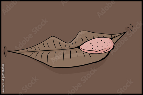 Licking Lips Cartoon
