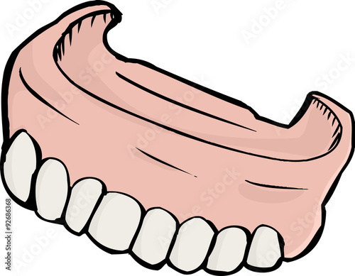 Close Up of Dentures