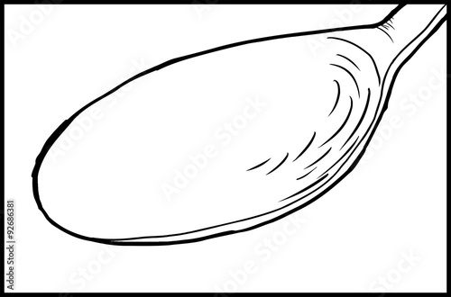Spoon Close Up Outline