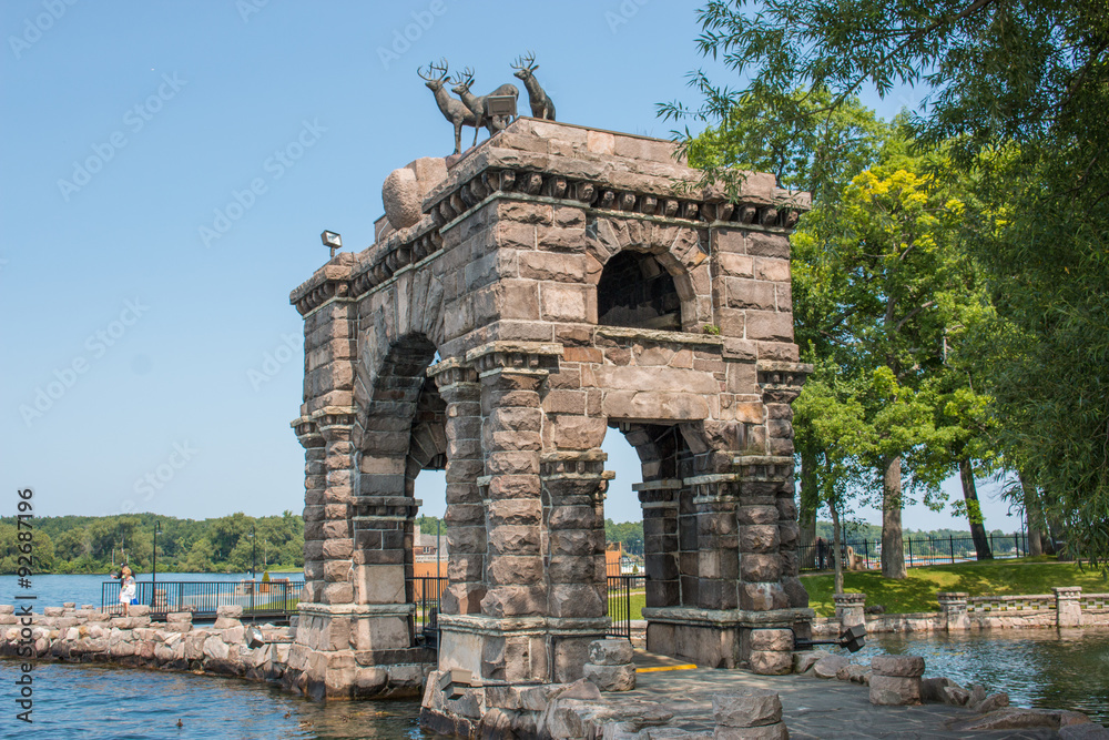 The Welcome Arch Boldt Castle on Heart Island USA