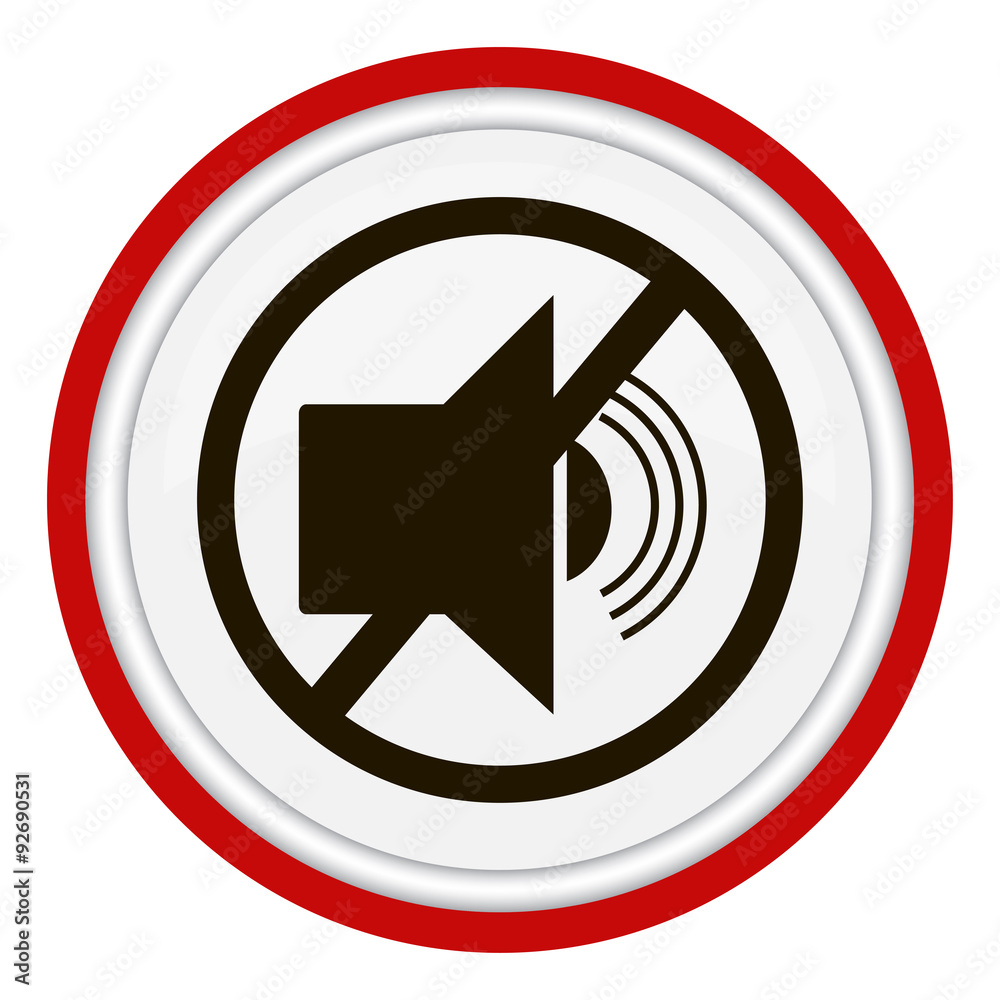 Vector icon with symbol prohibits radiosound Vector icon with symbol prohibits radiosound